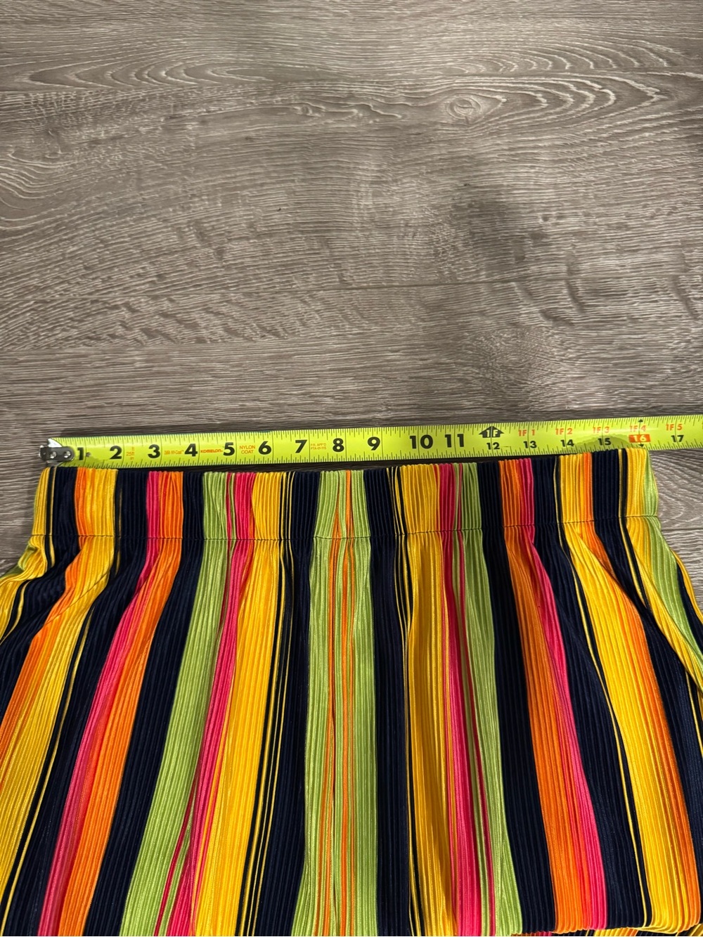 Anthropologie RD&koko Wide-Leg Striped Pant Neon Multi Maximalist Boho Eclectic - Picture 5 of 5
